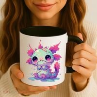 Kawaii Pastel Goth Creepy Cute Zombie Axolotl Coffee Mug thumb 3