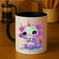 Kawaii Pastel Goth Creepy Cute Zombie Axolotl Coffee Mug thumb 4
