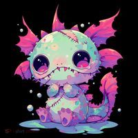 Kawaii Pastel Goth Creepy Cute Zombie Axolotl Coffee Mug thumb 5