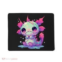Kawaii Pastel Goth Creepy Cute Zombie Axolotl Mousepad thumb 0