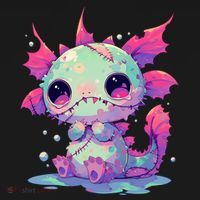 Kawaii Pastel Goth Creepy Cute Zombie Axolotl Women's Tank Top thumb 5