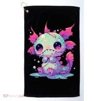 Kawaii Pastel Goth Creepy Cute Zombie Axolotl Golf Towel thumb 0