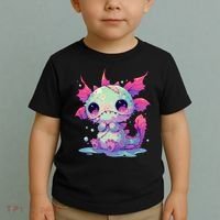 Kawaii Pastel Goth Creepy Cute Zombie Axolotl Toddler T-Shirt thumb 2
