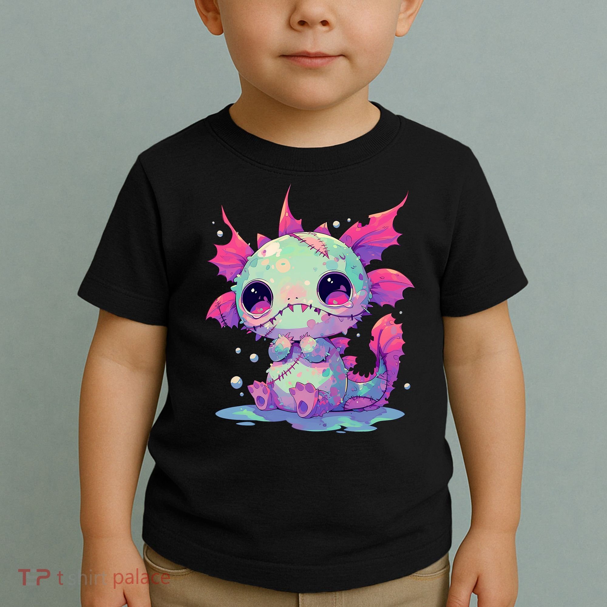 Kawaii Pastel Goth Creepy Cute Zombie Axolotl Toddler T-Shirt