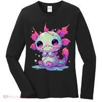 Kawaii Pastel Goth Creepy Cute Zombie Axolotl Women's Long Sleeve Shirt thumb 0