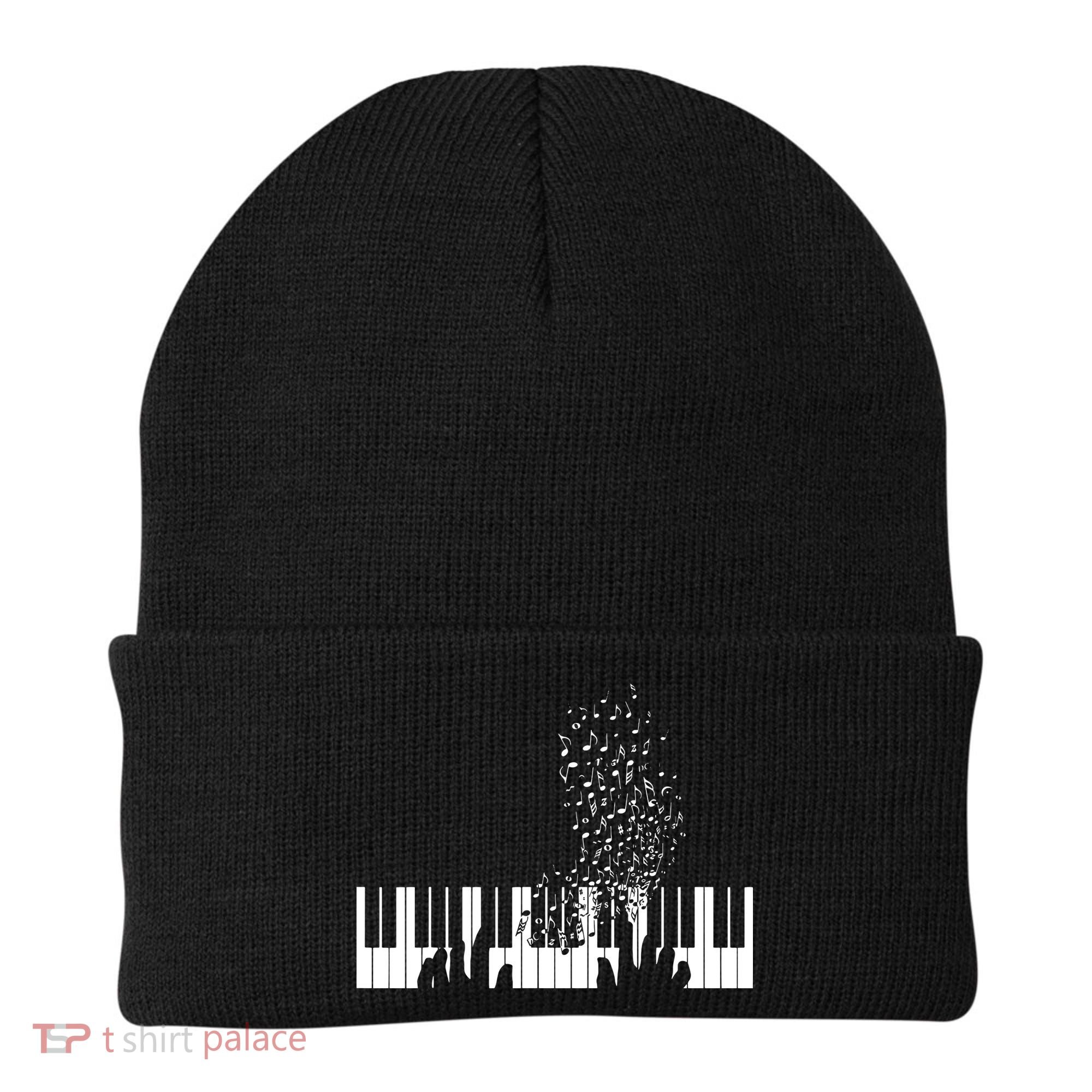 Keyboard Piano Gift For Men Women Kids Beanie
