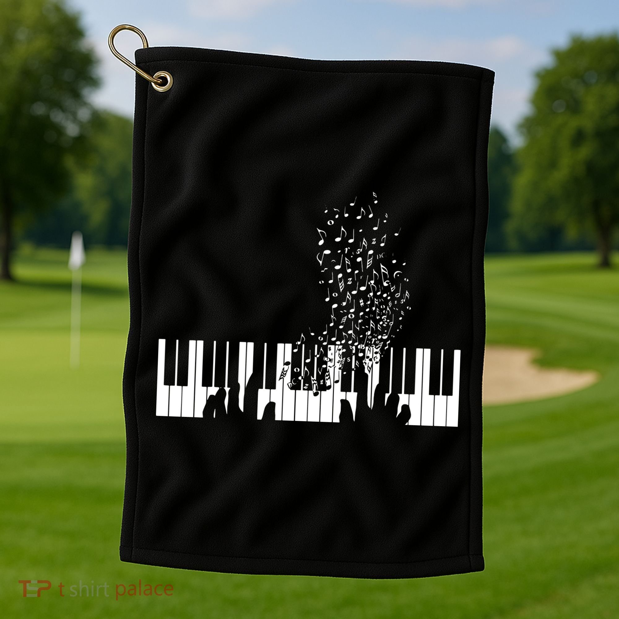 Keyboard Piano Gift For Men Women Kids Golf Towel