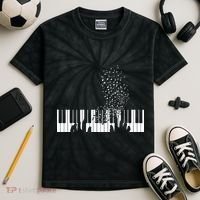 Keyboard Piano Gift For Men Women Kids Kids Tie-Dye T-Shirt thumb 2
