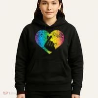 K Pop Heart Hand Symbol KPop Rainbow Korean Music Gift Hoodie thumb 5