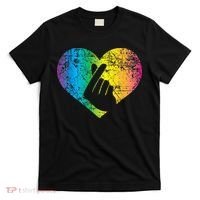 K Pop Heart Hand Symbol KPop Rainbow Korean Music Gift T-Shirt thumb 0