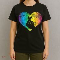 K Pop Heart Hand Symbol KPop Rainbow Korean Music Gift T-Shirt thumb 4