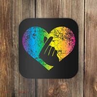 K Pop Heart Hand Symbol KPop Rainbow Korean Music Gift Coaster thumb 0