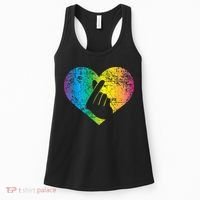 K Pop Heart Hand Symbol KPop Rainbow Korean Music Gift Women's Tank Top thumb 0