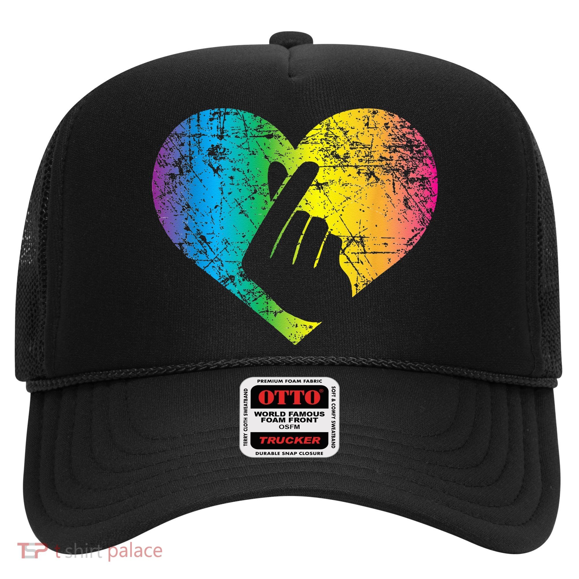 K Pop Heart Hand Symbol KPop Rainbow Korean Music Gift Hat