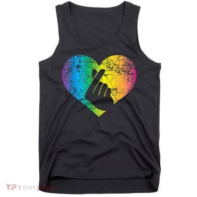 K Pop Heart Hand Symbol KPop Rainbow Korean Music Gift Tank Top