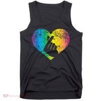 K Pop Heart Hand Symbol KPop Rainbow Korean Music Gift Tank Top thumb 0