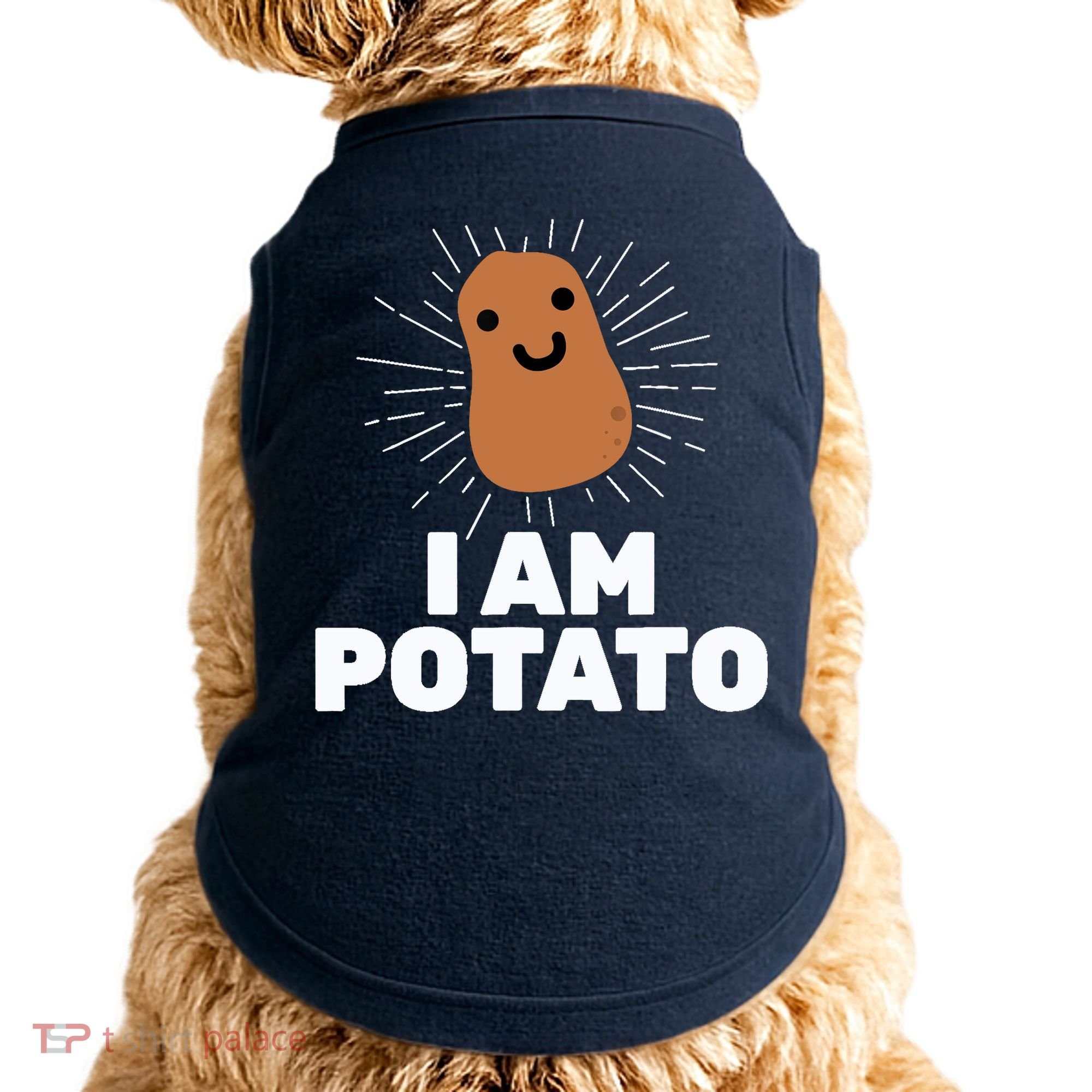 Kawaii Potato I Am Potato Funny Potato Doggie Tank