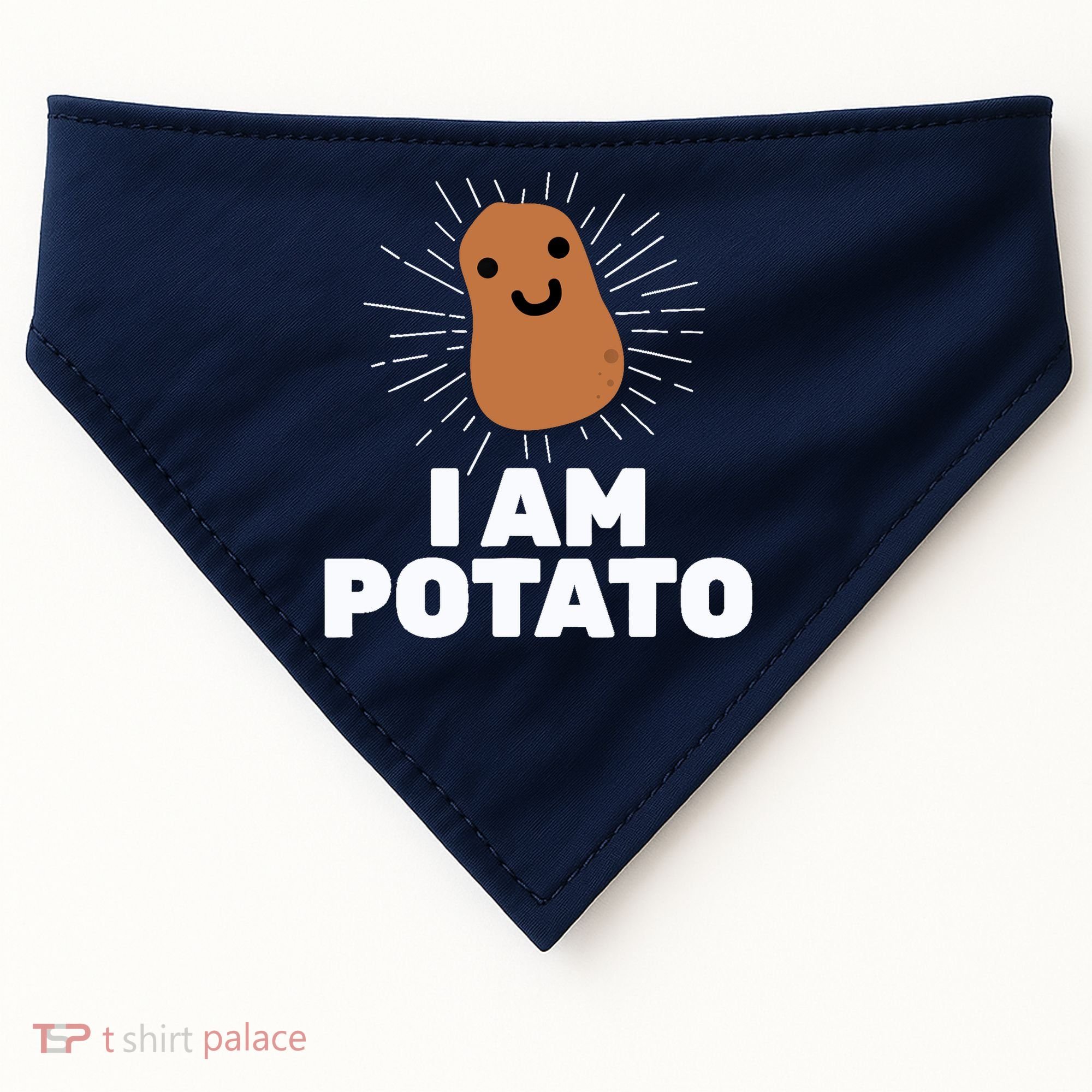 Kawaii Potato I Am Potato Funny Potato USA-Made Doggie Bandana
