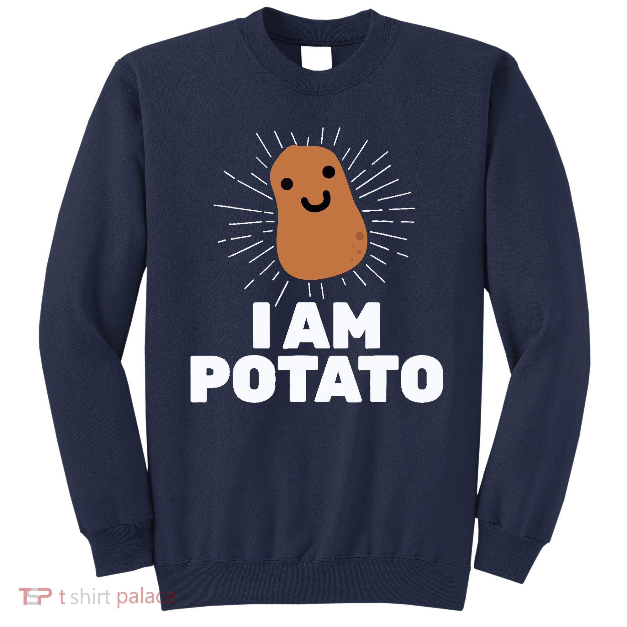 Kawaii Potato I Am Potato Funny Potato Sweatshirt