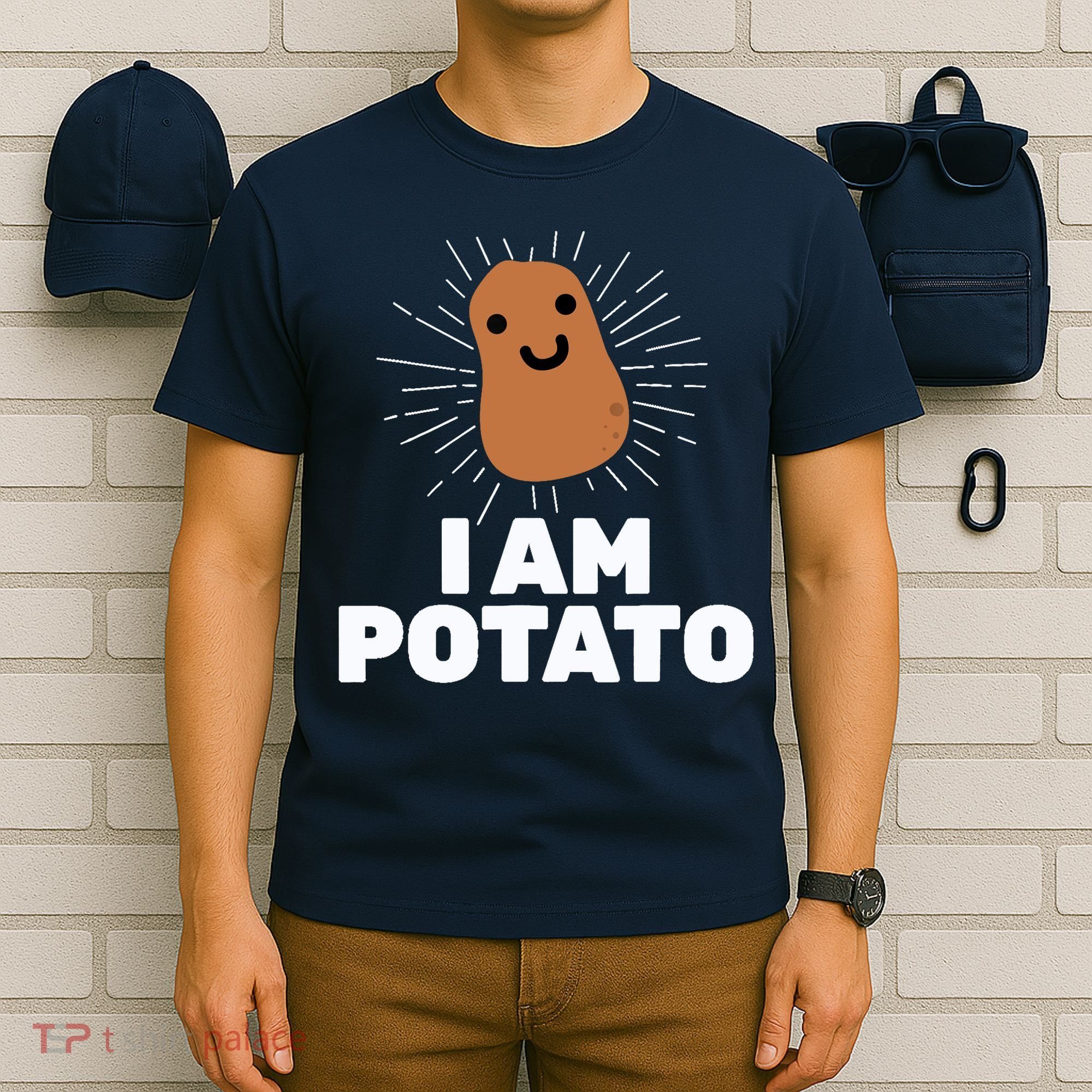 Kawaii Potato I Am Potato Funny Potato T-Shirt