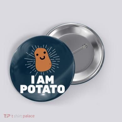 Kawaii Potato I Am Potato Funny Potato Button