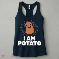 Kawaii Potato I Am Potato Funny Potato Women's Tank Top thumb 3