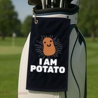 Kawaii Potato I Am Potato Funny Potato Golf Towel thumb 2