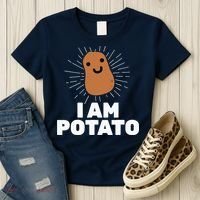 Kawaii Potato I Am Potato Funny Potato Women's T-Shirt thumb 3