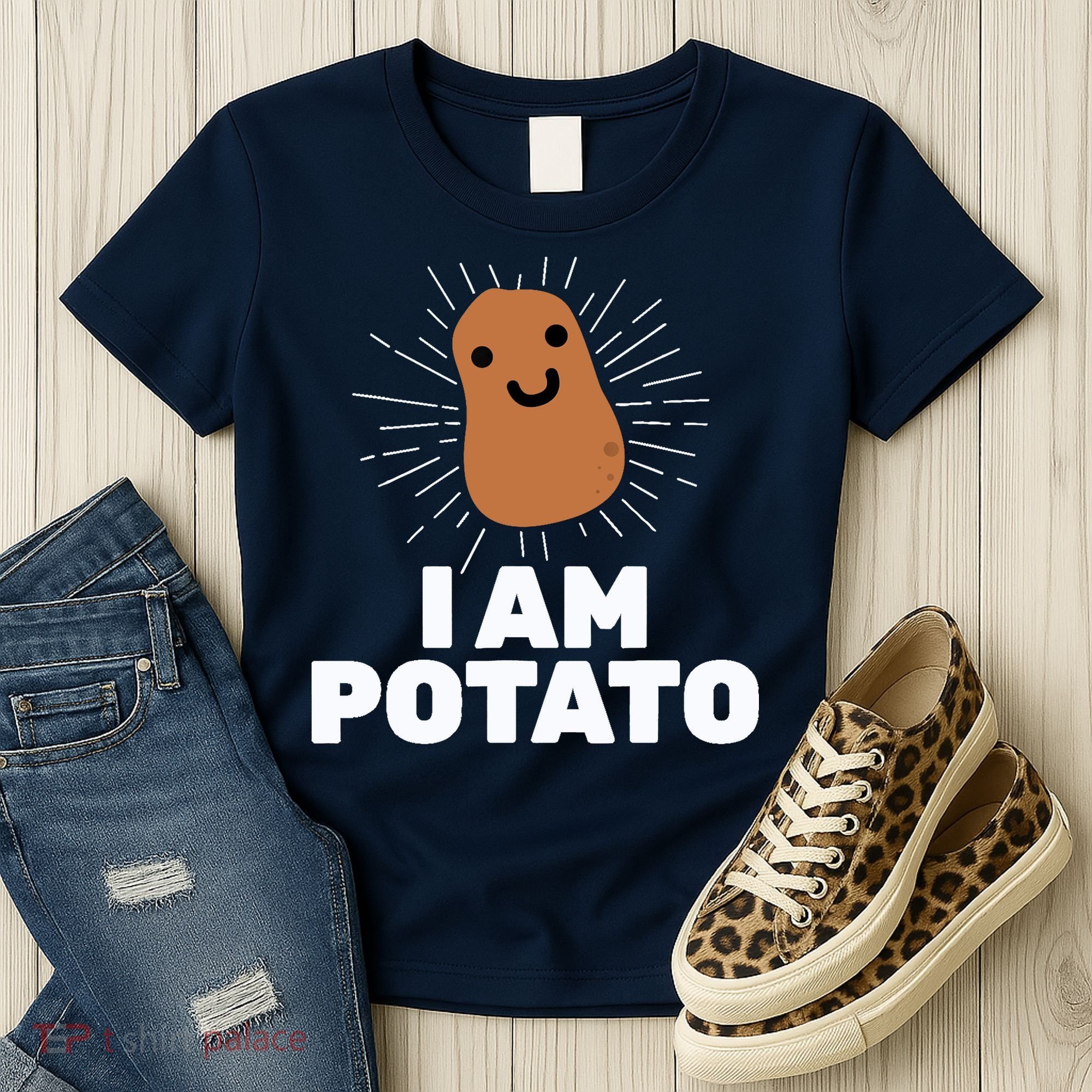 Kawaii Potato I Am Potato Funny Potato Women's T-Shirt
