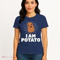 Kawaii Potato I Am Potato Funny Potato Women's T-Shirt thumb 4