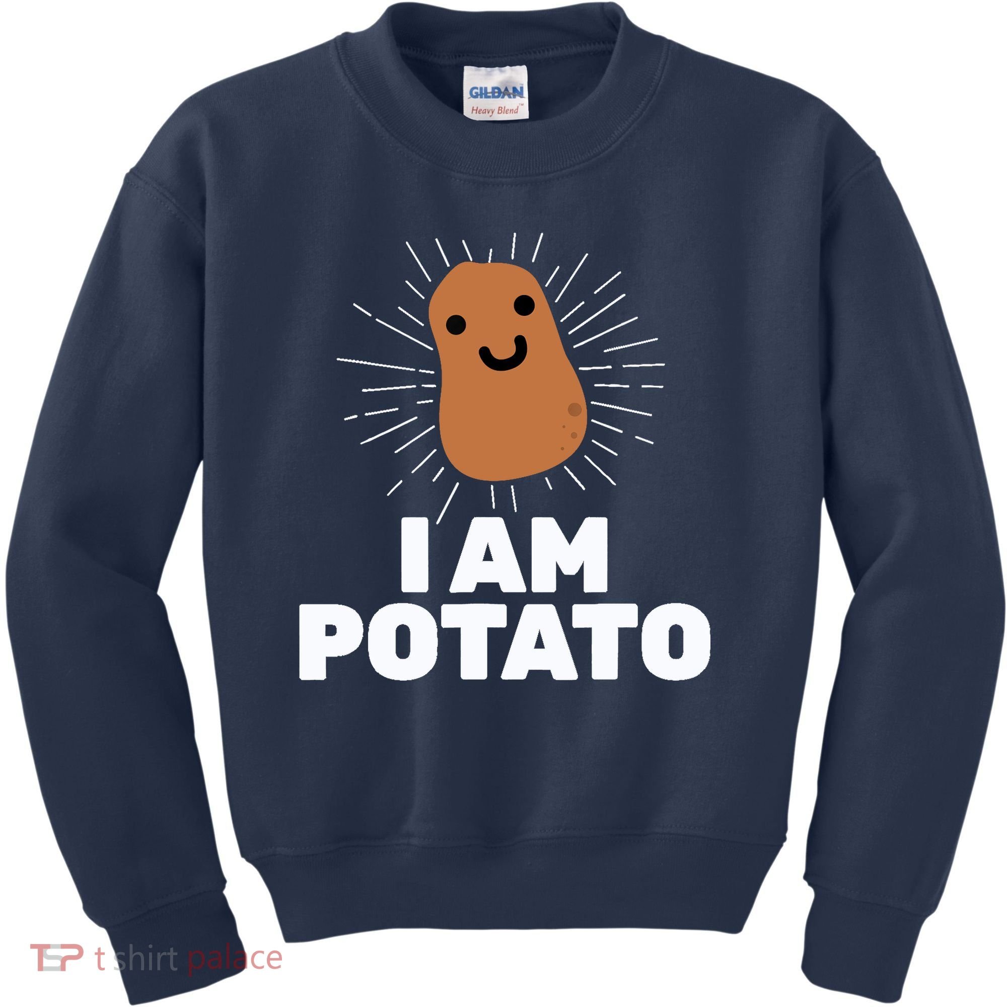 Kawaii Potato I Am Potato Funny Potato Kids Sweatshirt