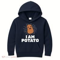 Kawaii Potato I Am Potato Funny Potato Kids Hoodie thumb 0