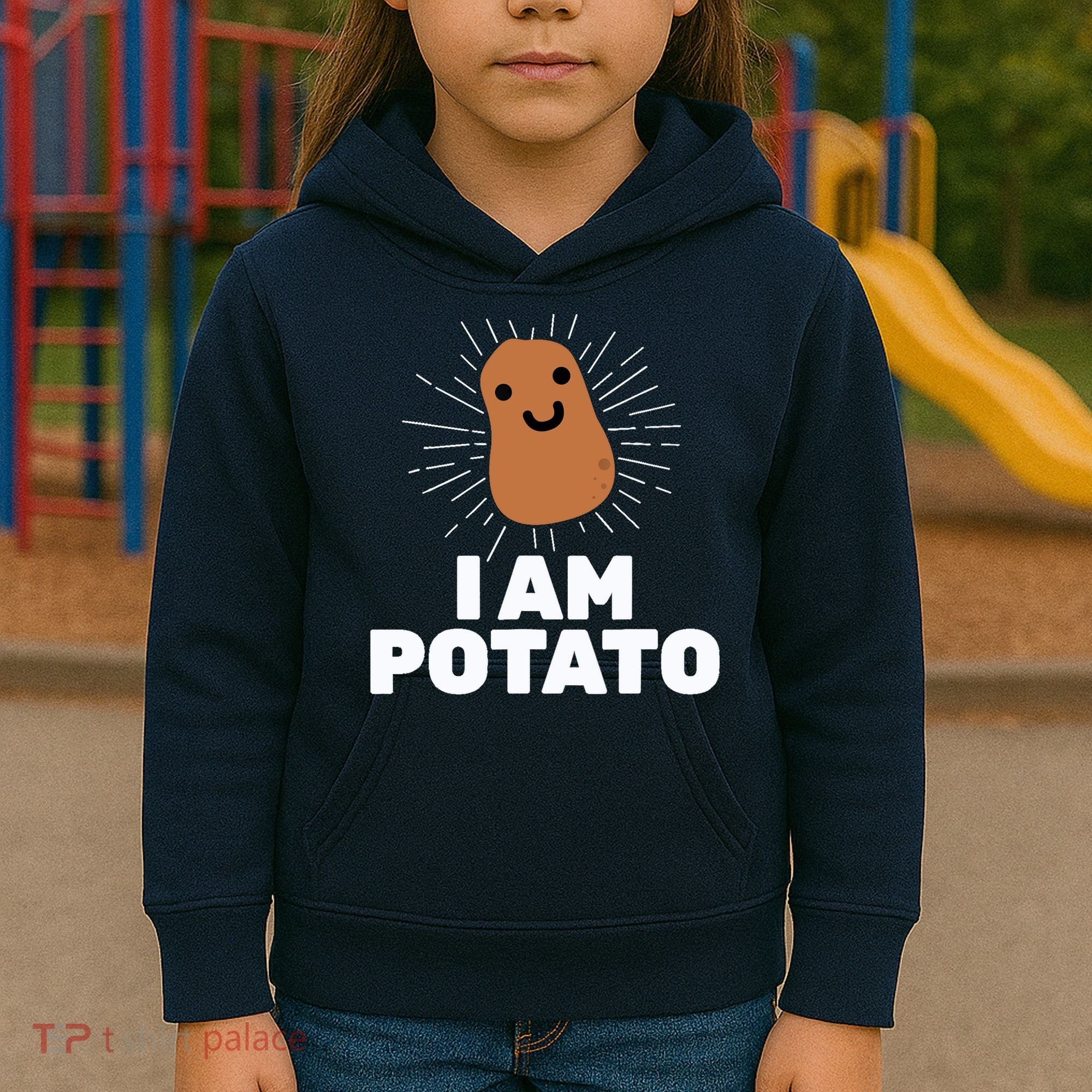 Kawaii Potato I Am Potato Funny Potato Kids Hoodie