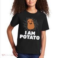 Kawaii Potato I Am Potato Funny Potato Kids T-Shirt thumb 2