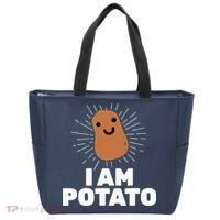 Kawaii Potato I Am Potato Funny Potato Tote Bag thumb 0