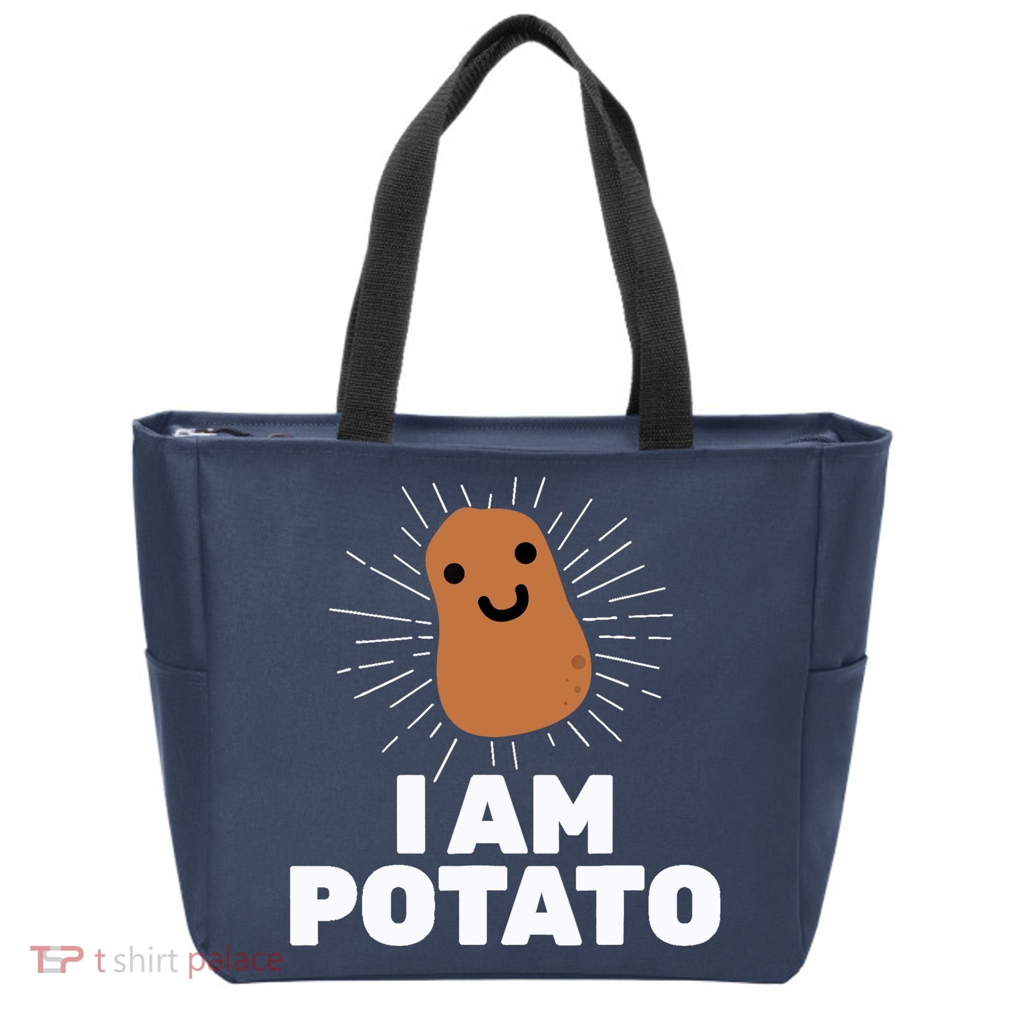 Kawaii Potato I Am Potato Funny Potato Tote Bag