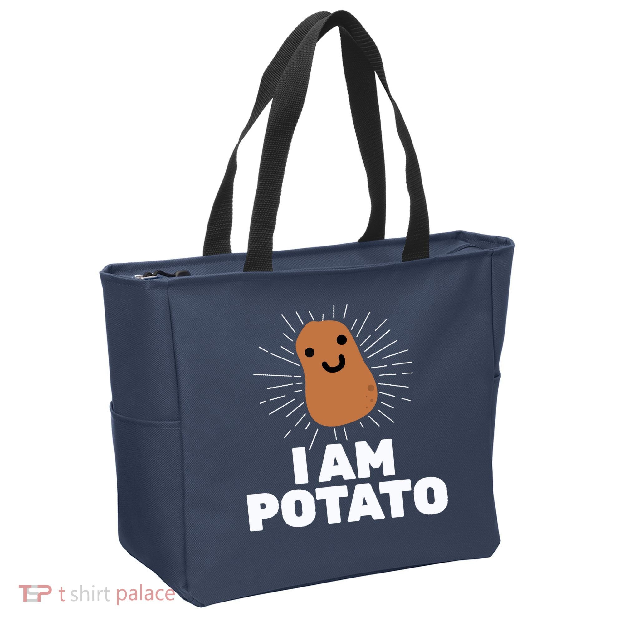Kawaii Potato I Am Potato Funny Potato Tote Bag