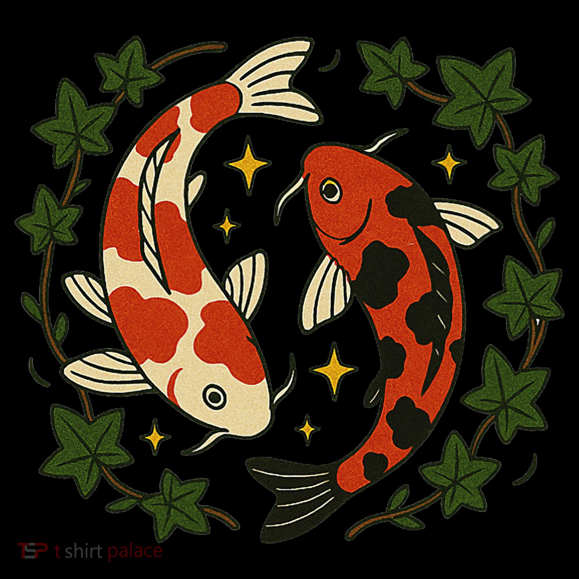 Koi Pond Illustration Koi Lovers Artwork Koi Fish Women's Hoodie