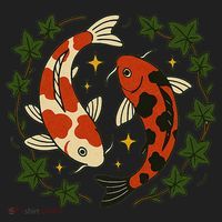 Koi Pond Illustration Koi Lovers Artwork Koi Fish Tumbler thumb 3