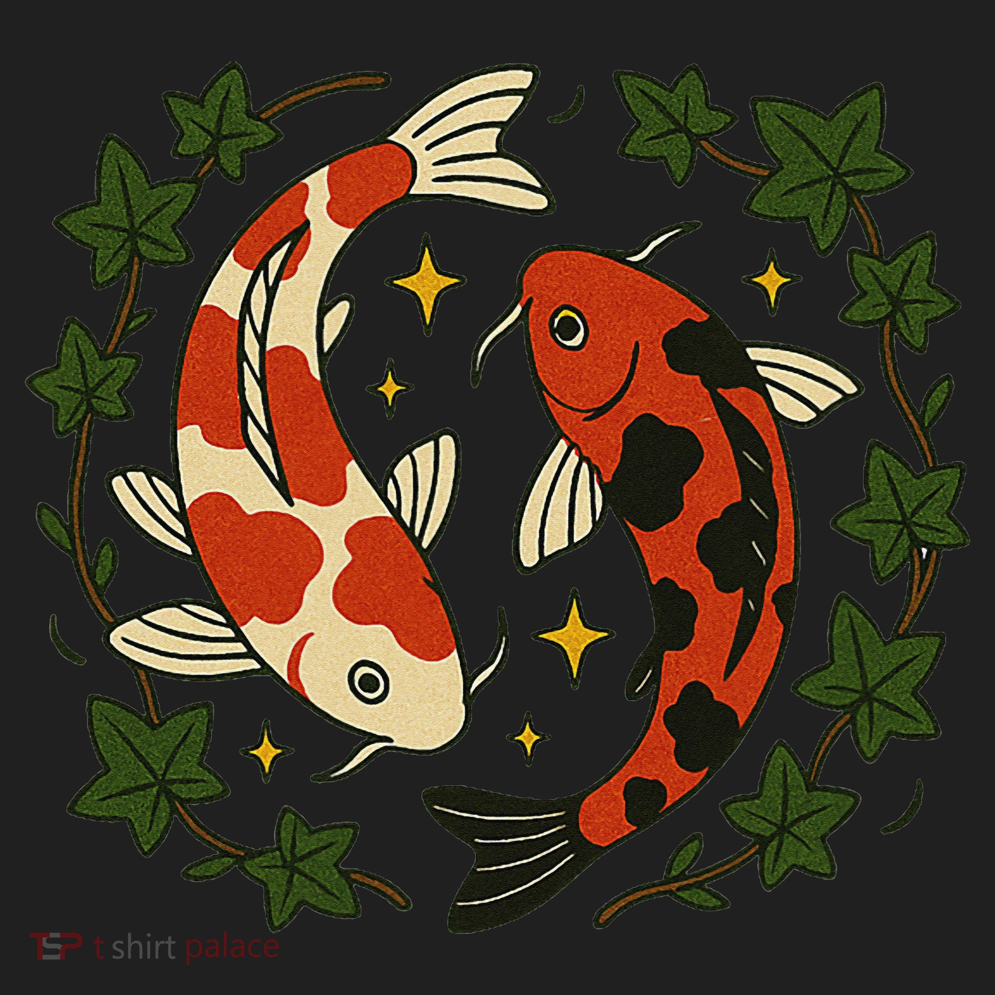 Koi Pond Illustration Koi Lovers Artwork Koi Fish Tumbler