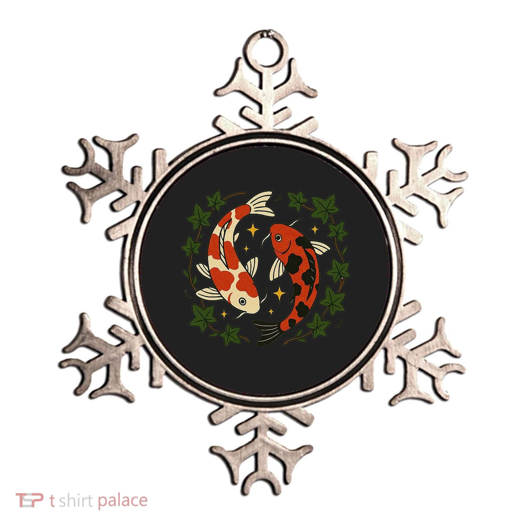 Koi Pond Illustration Koi Lovers Artwork Koi Fish Ornament