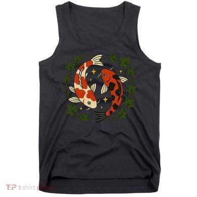 Koi Pond Illustration Koi Lovers Artwork Koi Fish Tank Top