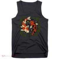 Koi Pond Illustration Koi Lovers Artwork Koi Fish Tank Top thumb 0