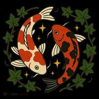 Koi Pond Illustration Koi Lovers Artwork Koi Fish Tank Top thumb 6