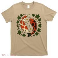 Koi Pond Illustration Koi Lovers Artwork Koi Fish T-Shirt thumb 0