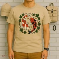 Koi Pond Illustration Koi Lovers Artwork Koi Fish T-Shirt thumb 6
