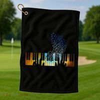 Keyboard Piano Meaningful Gift For Pianists Musicians Gift Golf Towel thumb 1