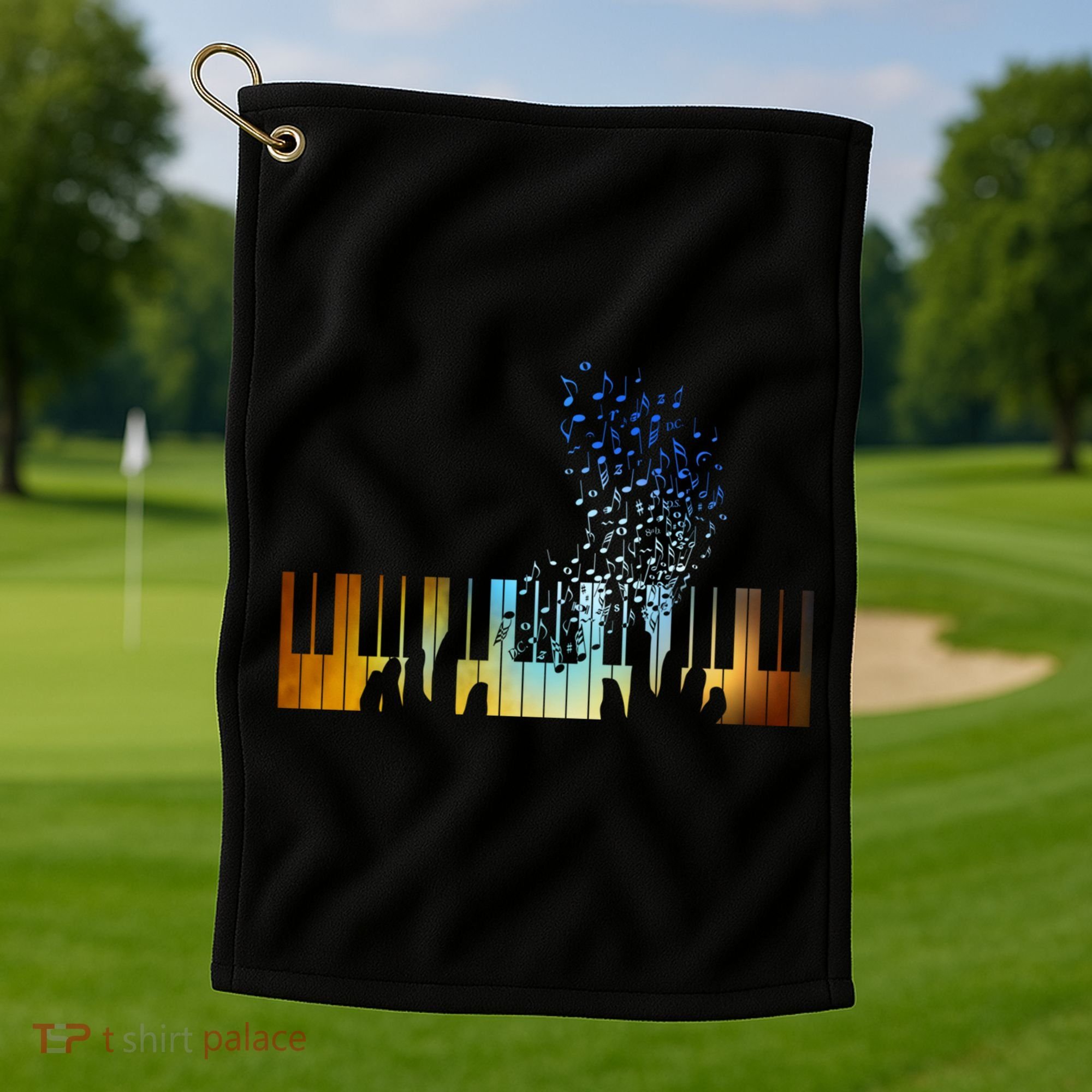 Keyboard Piano Meaningful Gift For Pianists Musicians Gift Golf Towel