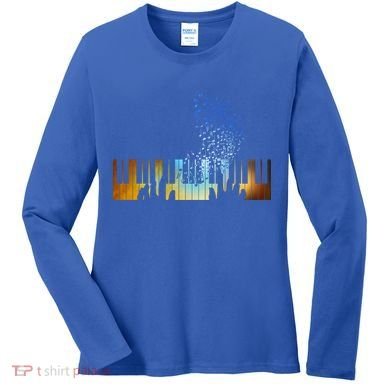 Keyboard Piano Meaningful Gift For Pianists Musicians Gift Women's Long Sleeve Shirt