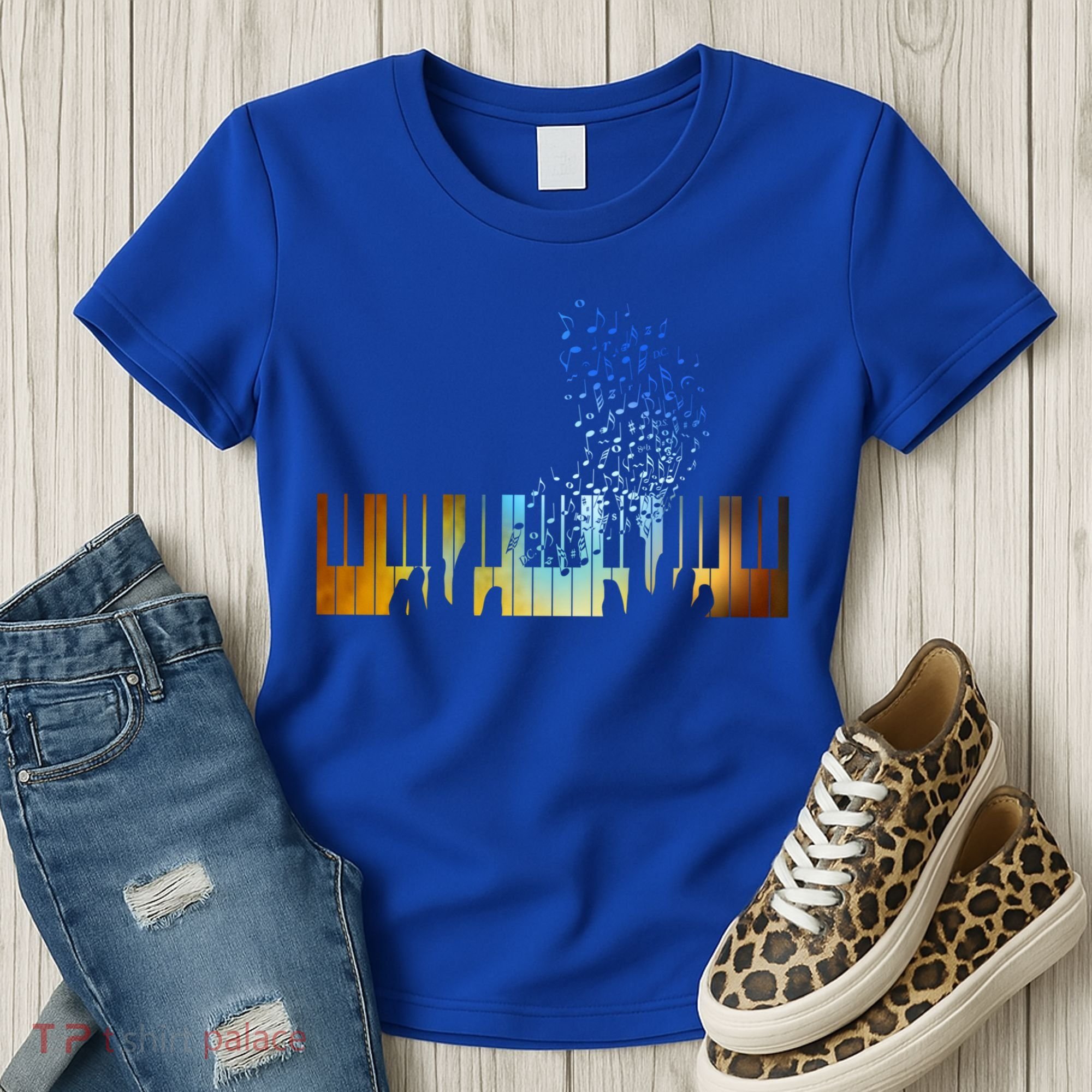 Keyboard Piano Meaningful Gift For Pianists Musicians Gift Women's T-Shirt